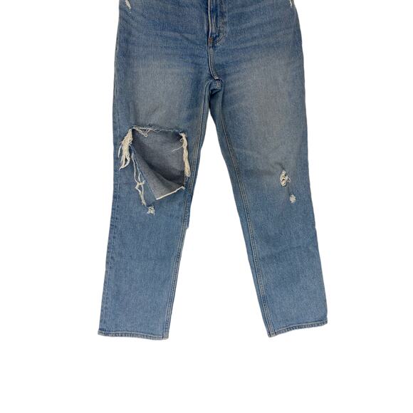 Abercrombie & Fitch Medium Wash The '90s Straight Ultra High Rise Jeans Size 4 - Picture 4 of 12